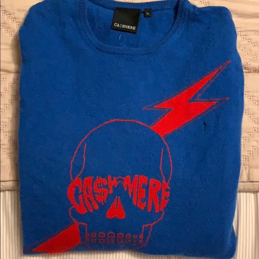 Skull & Lightening Bolt Cashmere Sweater